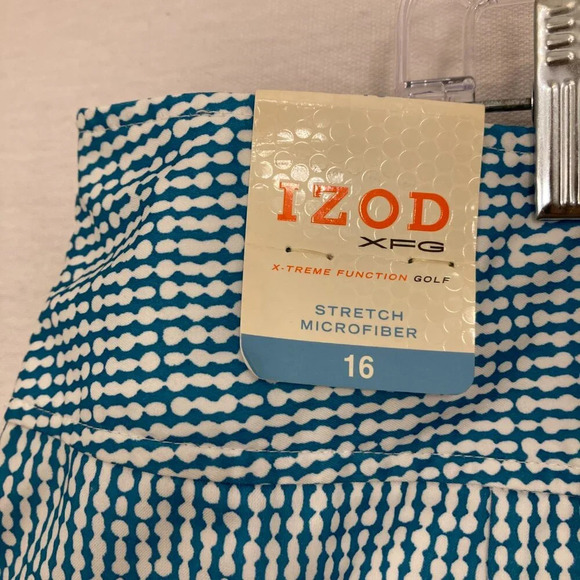 New IZOD Blue White X-Treme Function Golf Stretch Athletic Skorts size 16 - Picture 9 of 11